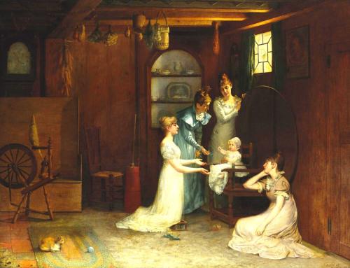 1880, Baby Worship, or Playing with Baby