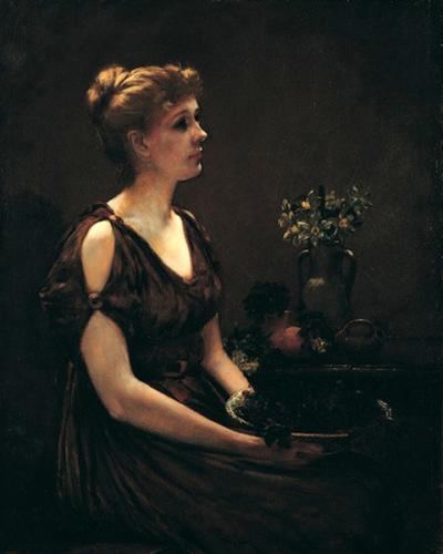 Woman in a Brown Dress