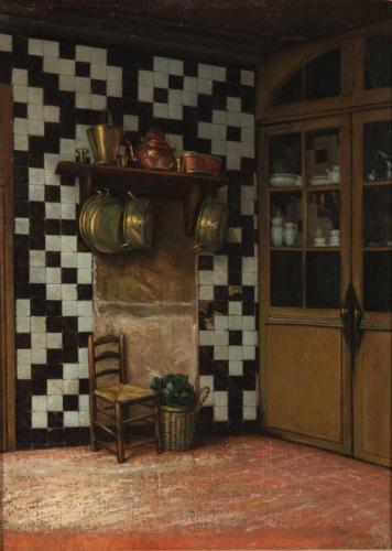 1872, The Artist's Kitchen or Flemish Kitchen; version 1